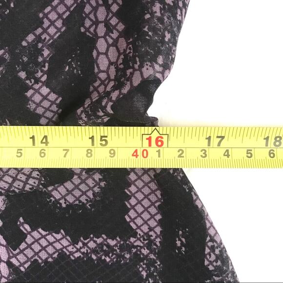 Rebecca Taylor Snake Skin Print Top Blouse - Picture 7 of 13